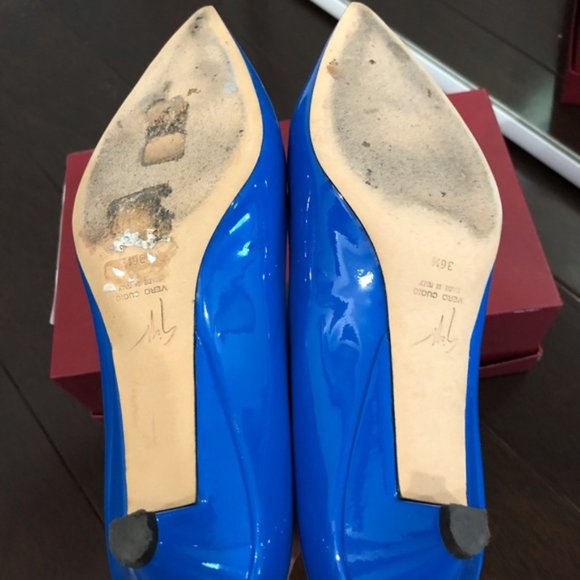 Giuseppe Zanotti short heel blue patent pumps - Picture 6 of 6